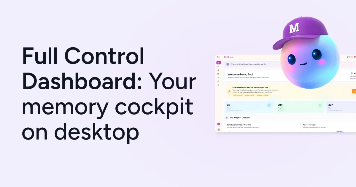 Complete Control Download Full Control Dashboard | Your memory cockpit on desktop